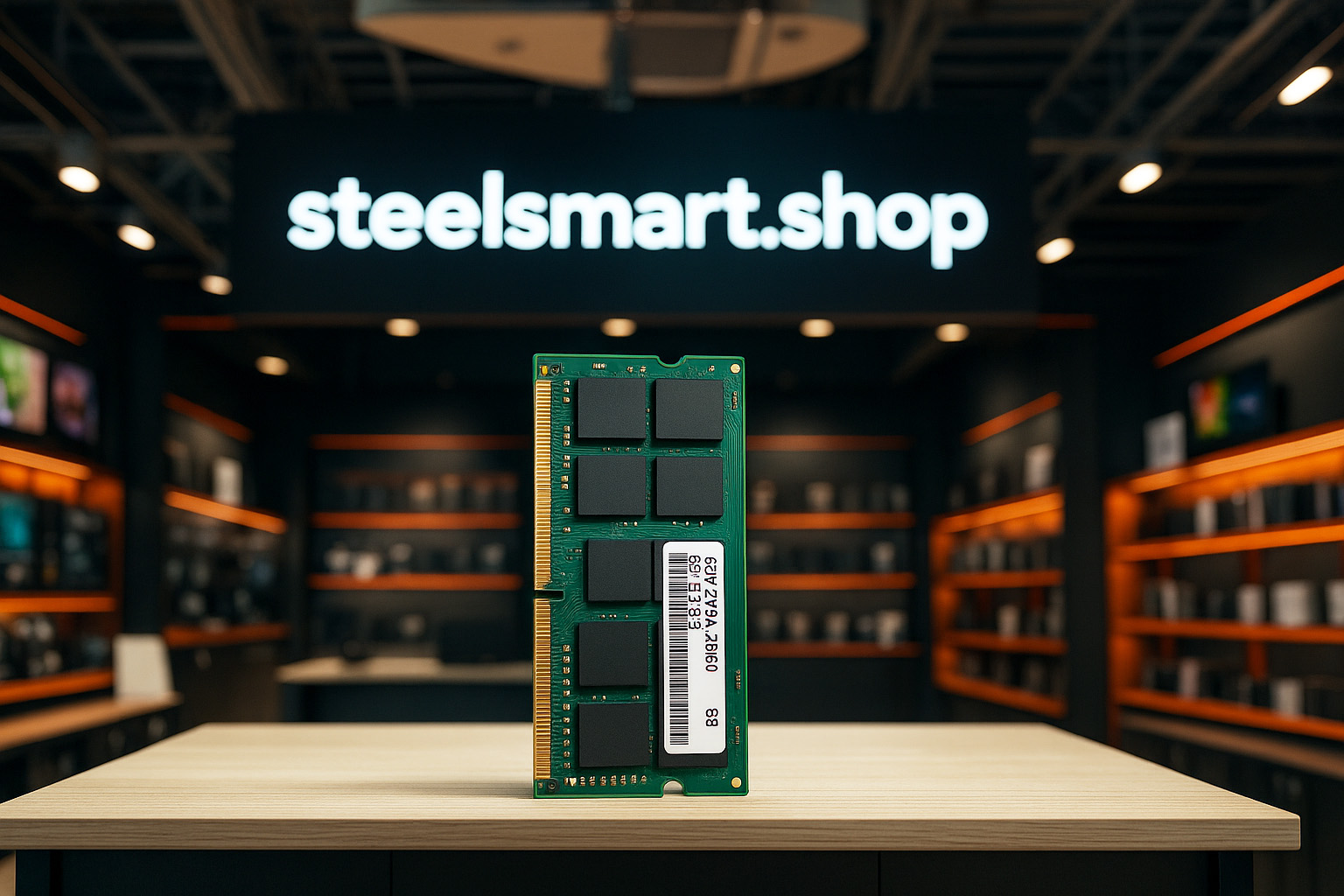 Оперативная память для ноутбука на столе в магазине: Steelsmart.shop