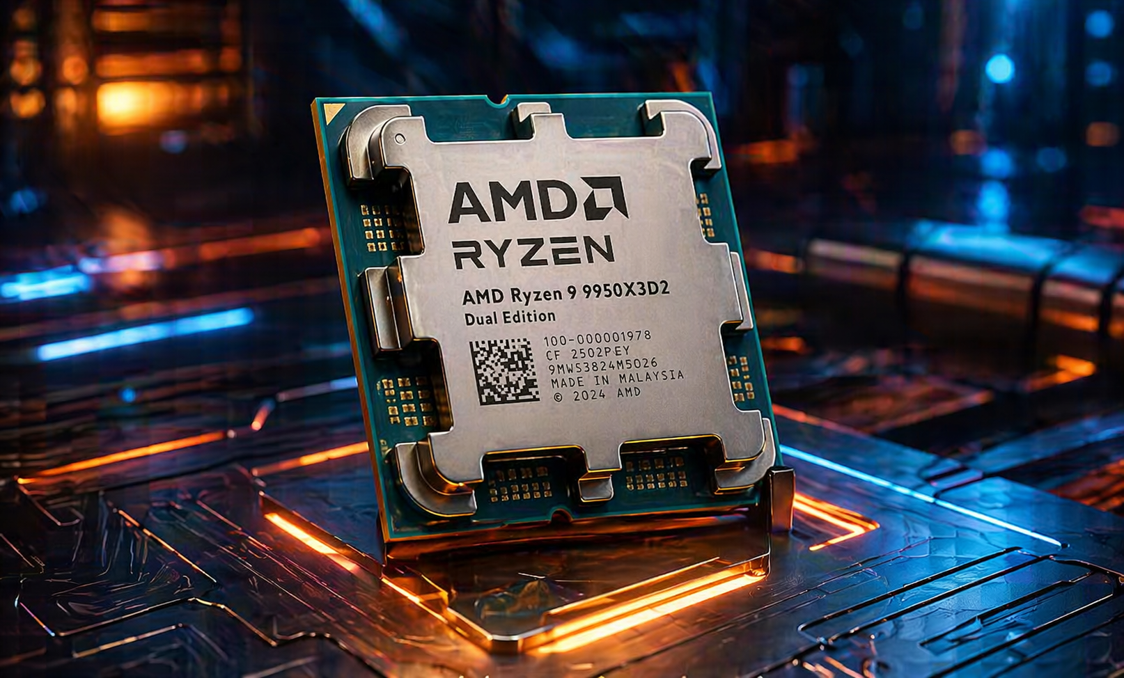 Топовый мощный процессор AMD Ryzen 9 9950X3D2 
