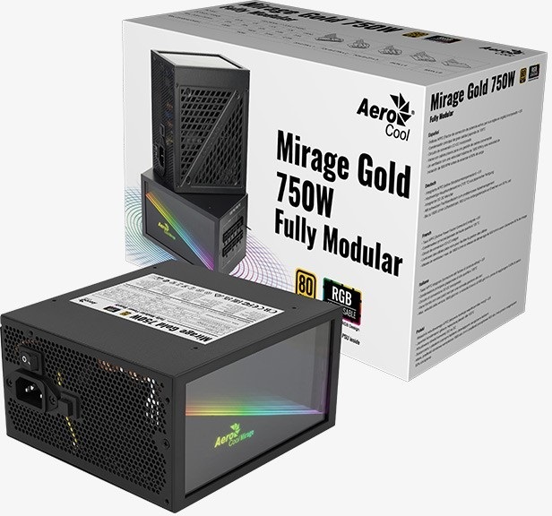 Блок питания 750 Вт AeroCool Mirage Gold 750W Fully Modular (4711099472598), главное фото