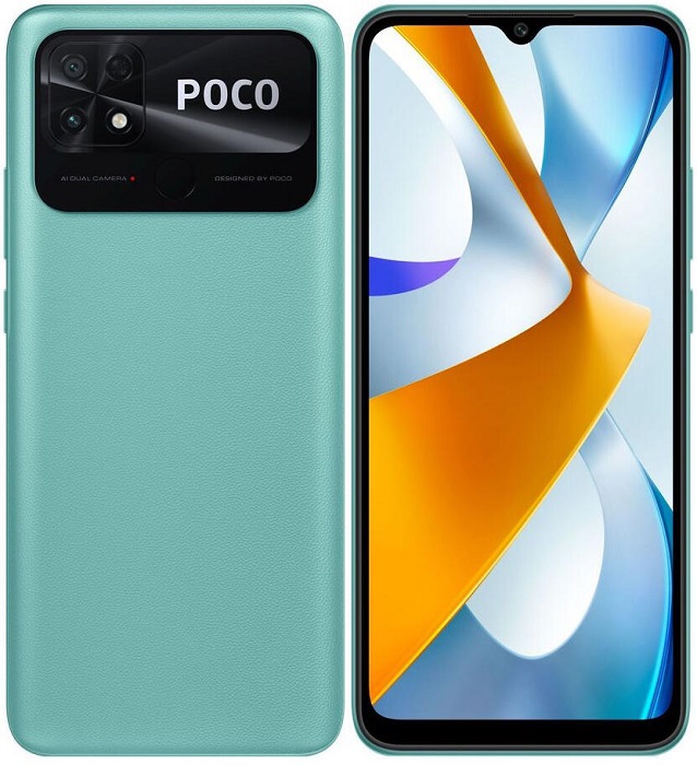 Смартфон POCO C40 4/64Гб Coral Green (220333QPG), главное фото