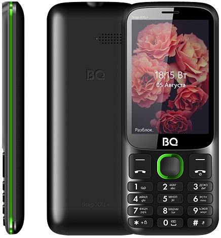 Мобильный телефон BQ Step XXL+ Black Green (BQ-3590), главное фото