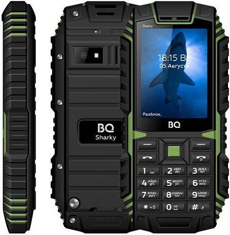 Мобильный телефон BQ Sharky Black Green (BQ-2447), главное фото