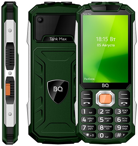 Мобильный телефон BQ Tank Max Green (BQ-3586), главное фото