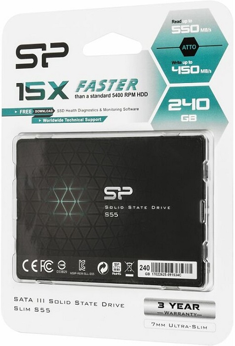SSD-накопитель 240Гб SiliconPower S55 (SP240GBSS3S55S25), главное фото