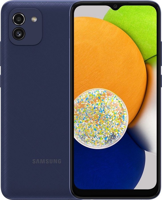 Смартфон Samsung Galaxy A03 4/64Гб Blue (SM-A035FZBGSER), главное фото