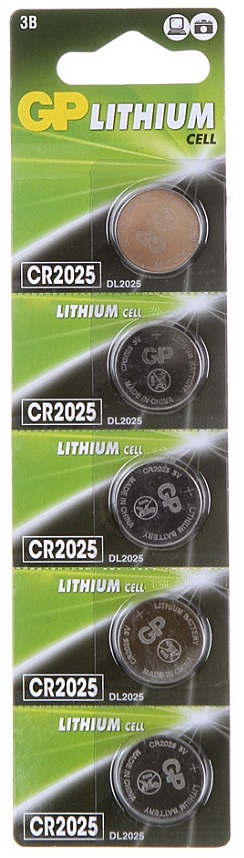 Батарейка 2025 GP (GP CR2025-8C5), главное фото
