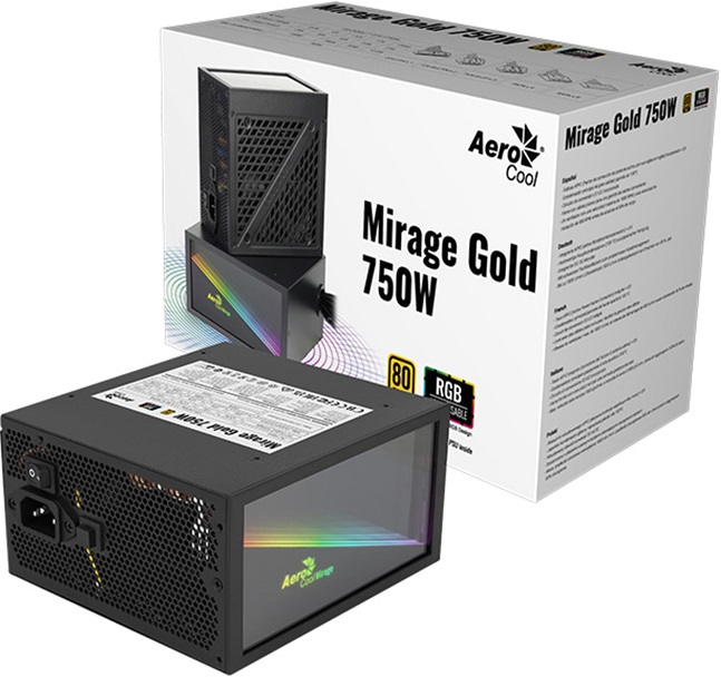 Блок питания 750 Вт AeroCool Mirage Gold 750W (4711099472567), главное фото