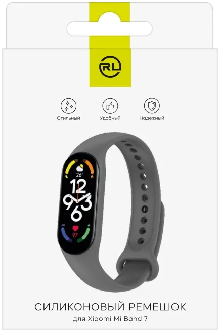 Ремешок силиконовый Xiaomi Mi Band 7 Red Line