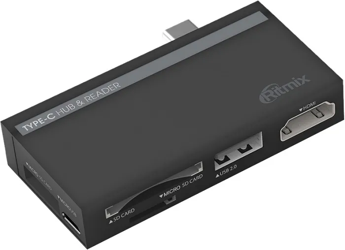 USB-хаб TypeC Ritmix CR-4630 Black
