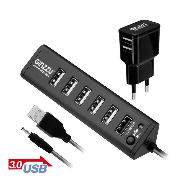 USB-хаб 3.0 Ginzzu GR-315UAB