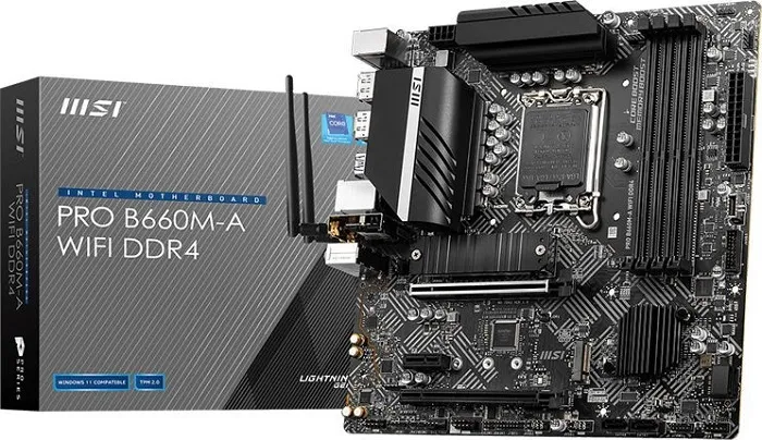 Материнская плата intel B660 MSI PRO B660M-A WIFI DDR4