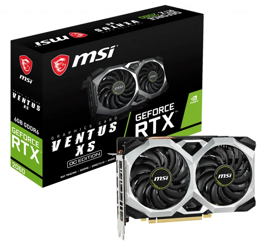 Видеокарта nVidia RTX 2060 MSI RTX 2060 VENTUS XS 6G OC