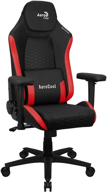 Кресло для геймеров AeroCool CROWN Leatherette Black Red