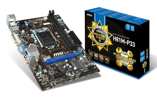 Материнская плата intel H81 MSI H81M-P33