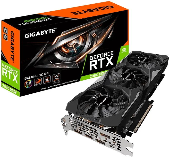 Видеокарта nVidia RTX 2080 SUPER Gigabyte GV-N208SGAMING OC-8GC
