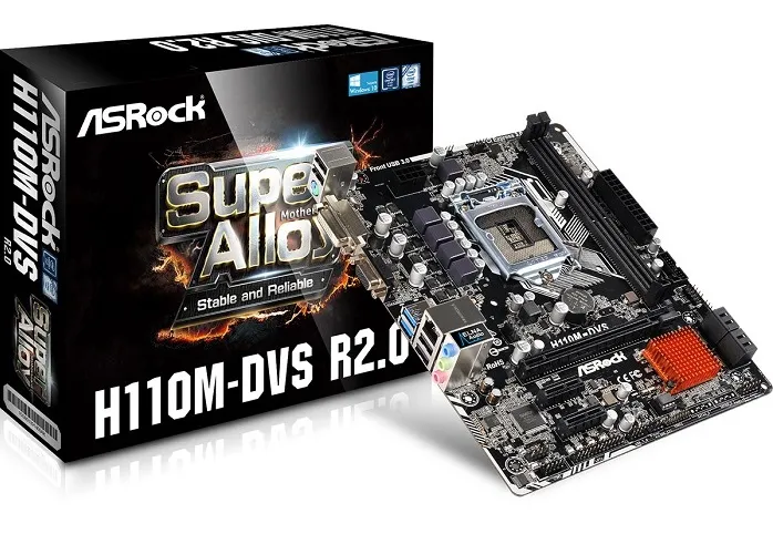 Материнская плата intel H110 ASRock H110M-DVS R2.0