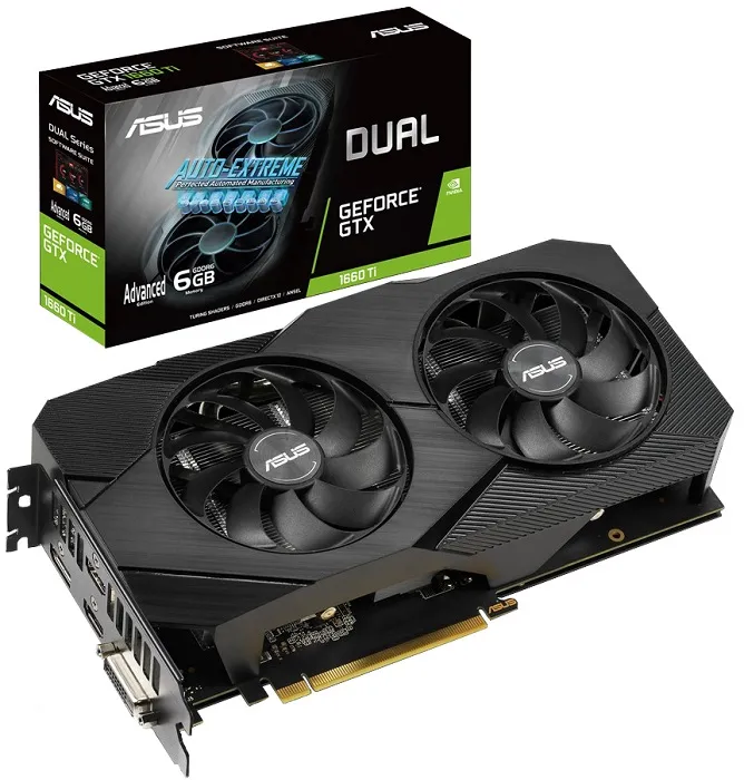 Видеокарта nVidia GTX 1660Ti Asus DUAL-GTX1660TI-A6G-EVO