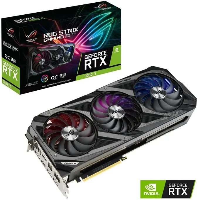Видеокарта nVidia RTX 3060Ti Asus ROG-STRIX-RTX3060TI-O8G-GAMING