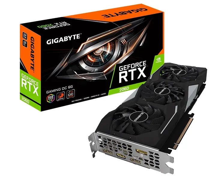 Видеокарта nVidia RTX 2060 Gigabyte GV-N2060GAMING OC-6GD