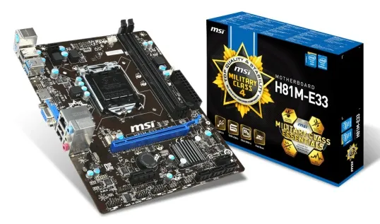 Материнская плата intel H81 MSI H81M-E33