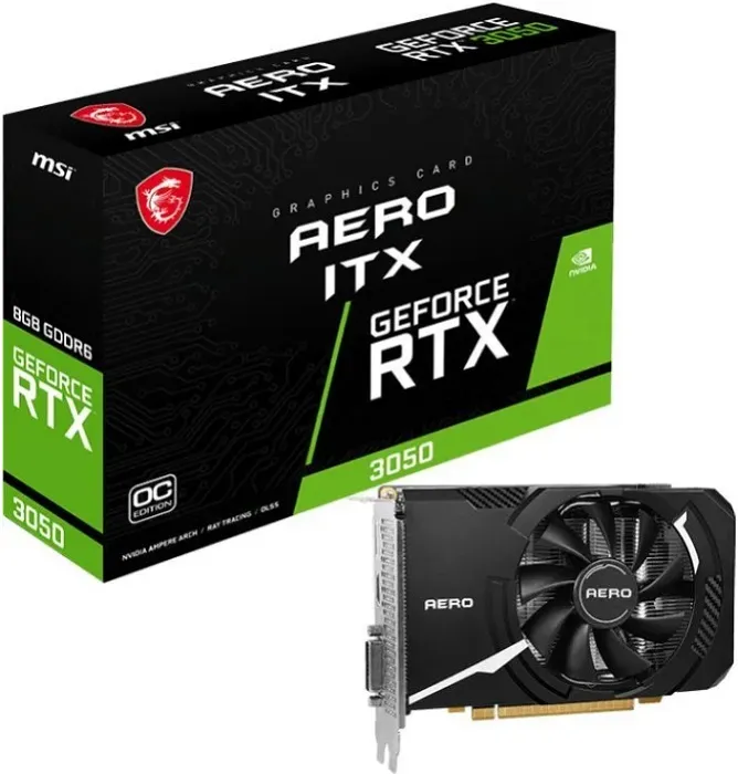 Видеокарта nVidia RTX 3050 MSI RTX 3050 AERO ITX 8G OCV2