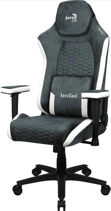 Кресло для геймеров AeroCool Crown Plus AeroSuede Steel Blue