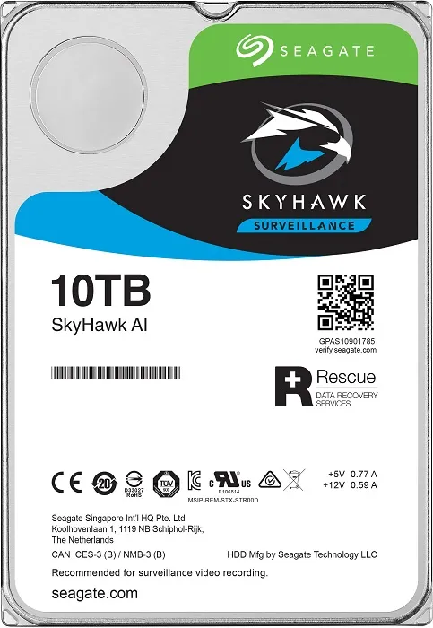 Жесткий диск 3.5" 10Тб Seagate SkyHawk AI