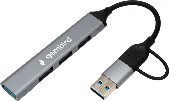USB-хаб USB/TypeC Gembird UHB-C204