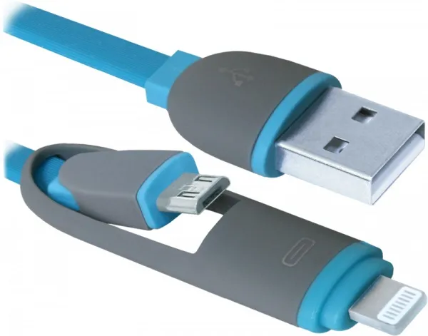 Кабель AM/Lightning, microBM 5p универсальный Defender USB10-03BP