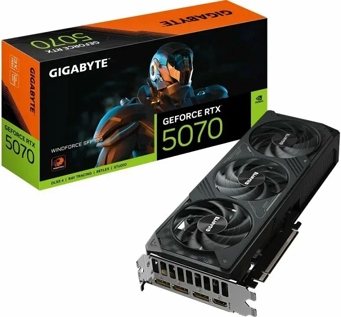 Видеокарта nVidia RTX 5070 Gigabyte RTX 5070 WINDFORCE SFF 12G