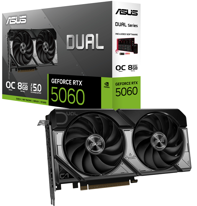 Видеокарта nVidia RTX 5060 Asus DUAL-RTX5060-O8G