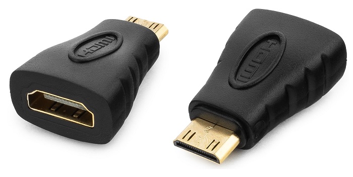 Переходник HDMI-miniHDMI Cablexpert (A-HDMI-FC); 19F/19M; чёрный