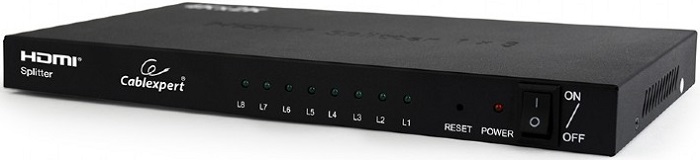 Видеосплитер HDMI Cablexpert DSP-8PH4-03; 8 портов;