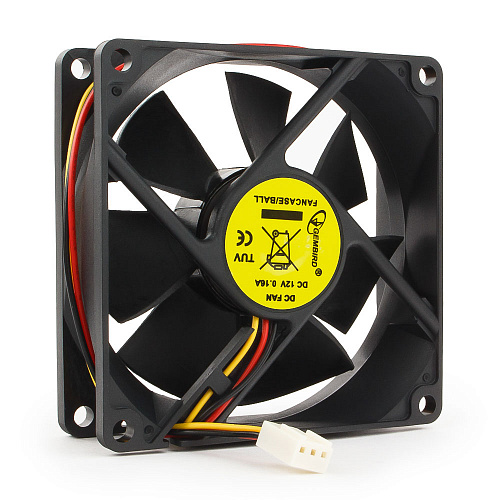 Вентилятор 80мм Gembird FANCASE/BALL; подшипник; 2600