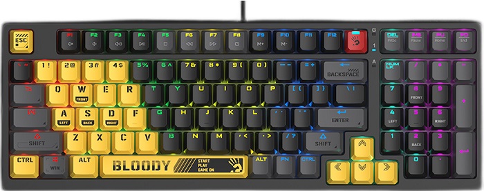 Клавиатура A4Tech Bloody S98 Sports Lime;