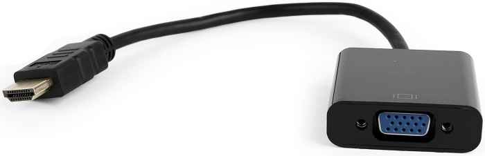 Переходник HDMI-VGA Cablexpert (A-HDMI-VGA-04); 19M/15F; чёрный;
