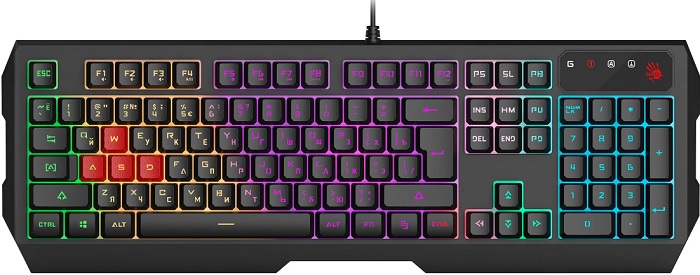 Клавиатура A4Tech Bloody B140N; мембранная; 9