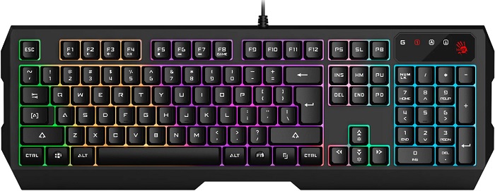 Клавиатура A4Tech Bloody B135N; мембранная; 9