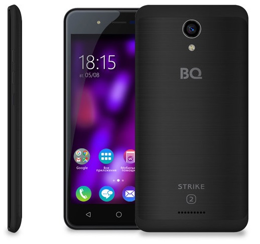 Смартфон BQ Strike2 Black Brushed (BQ-5057);
