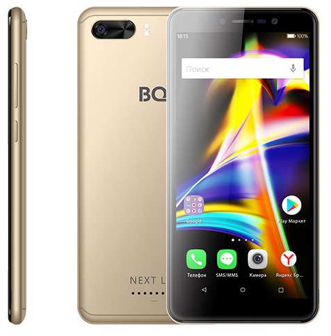 Смартфон BQ NextLTE 1/8Гб Gold (BQ-5508L);