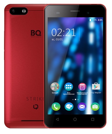Смартфон BQ Strike Red (BQ-5020); 5"IPS(1280x720);