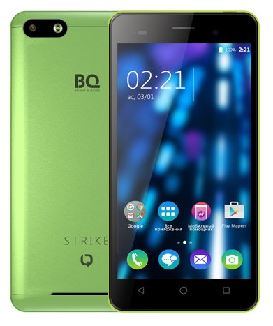 Смартфон BQ Strike Yellow (BQ-5020); 5"IPS(1280x720);