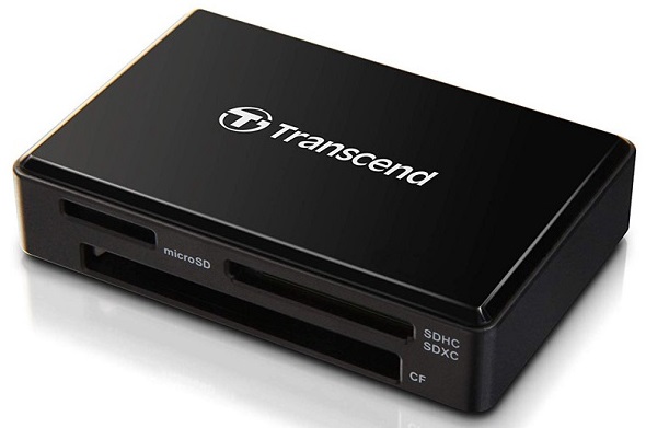 Карт-ридер USB Transcend (TS-RDF8K2); microSD,SD,CF; черный