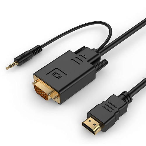 Кабель HDMI-VGA+3.5Jack Cablexpert (A-HDMI-VGA-03-6); v1.4; 1,8