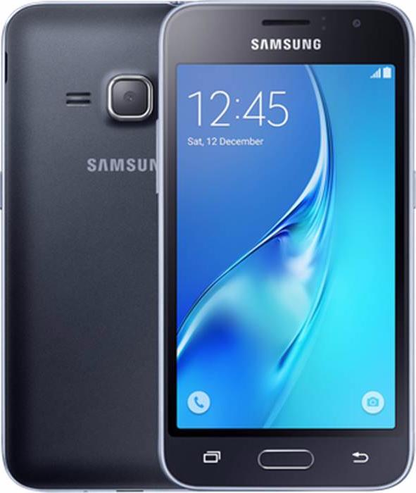 Смартфон Samsung Galaxy J1 (SM-J120FZKDSER); 4.5"AMOLED(800x480);