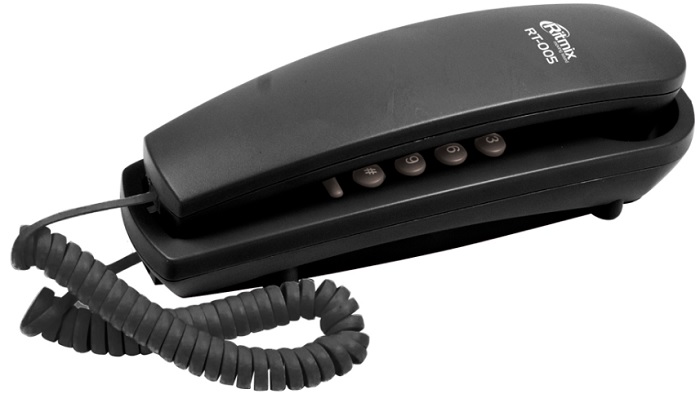 Телефон проводной Ritmix RT-005; черный