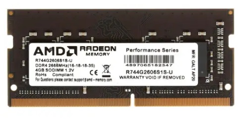 Оперативная память SO-DIMM DDR4 4Гб AMD