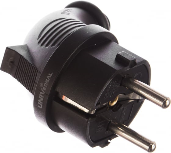 Вилка угловая с/з UNIVersal (1241); 3.5кВт/250В,16А;