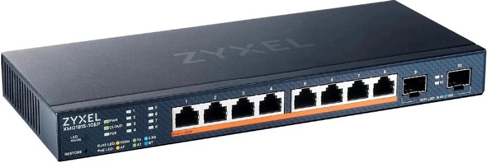 Коммутатор ZyXEL XMG1915-10EP-EU0101F; 8xRJ-45, 2xSFP; 100/1000/2500