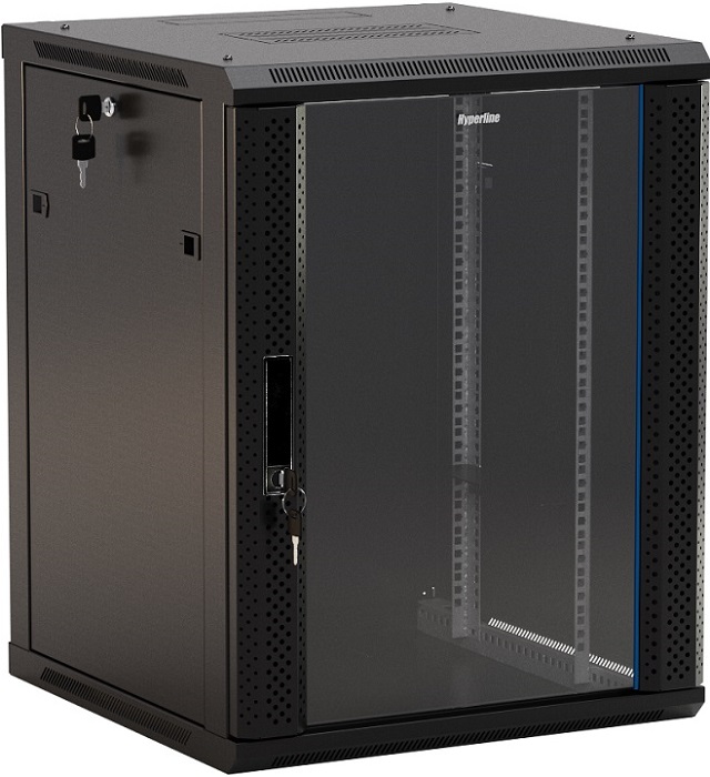 Шкаф коммутационный Hyperline TWB-1266-GP-RAL9004